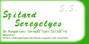 szilard seregelyes business card